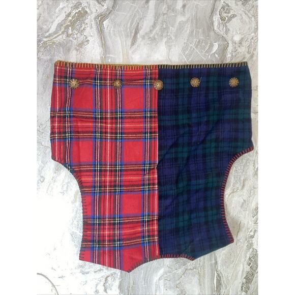VTG 80s 90s Large Sharon Young Christmas Plaid Tartan Vest Houndstooth - Picture 2 of 7